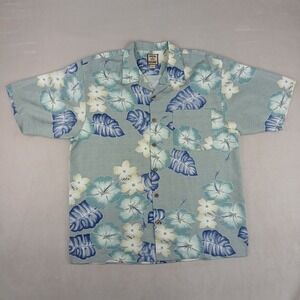 Tommy Bahama Large Mens Shirt Hawaiian Camp FLAWS 24x30